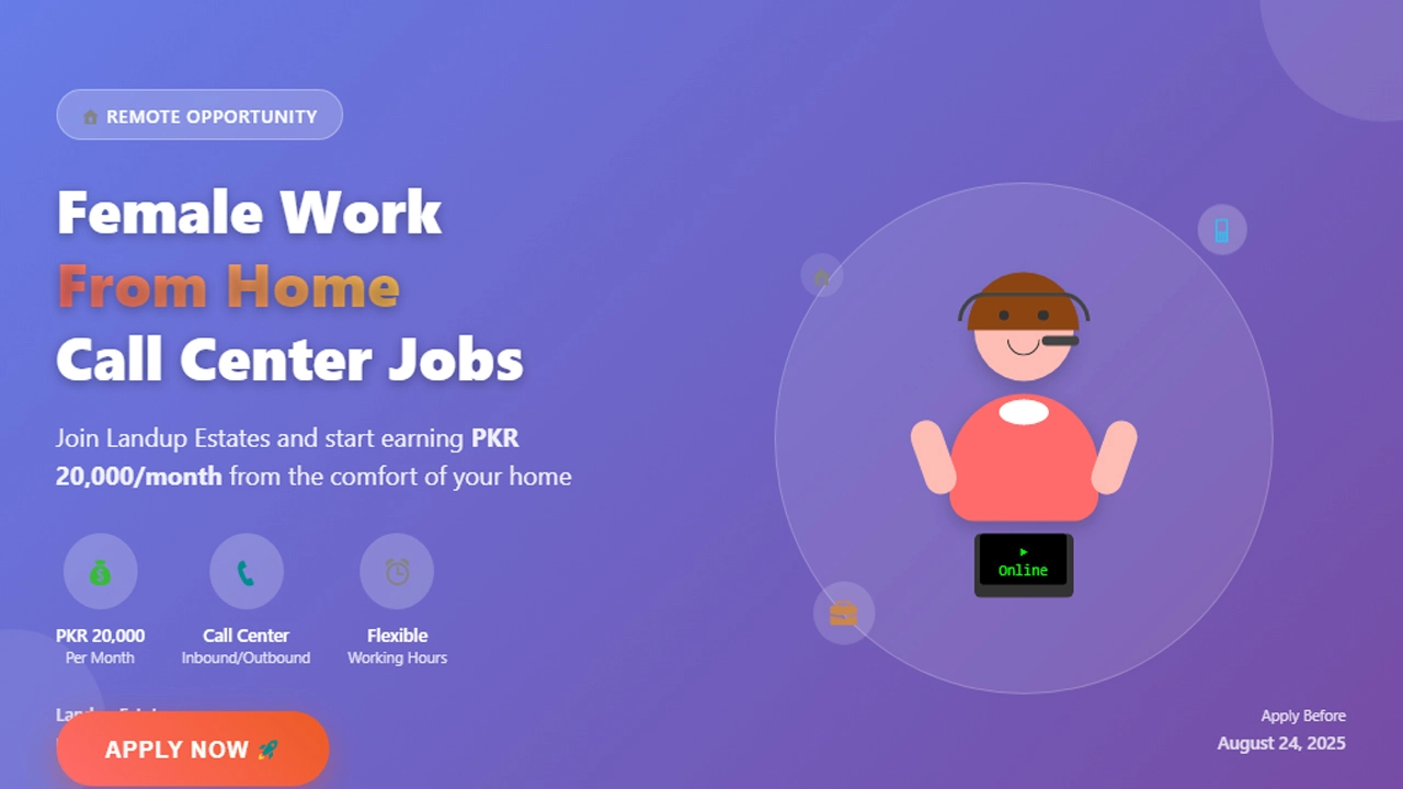 Female Work From Home Call Center Jobs