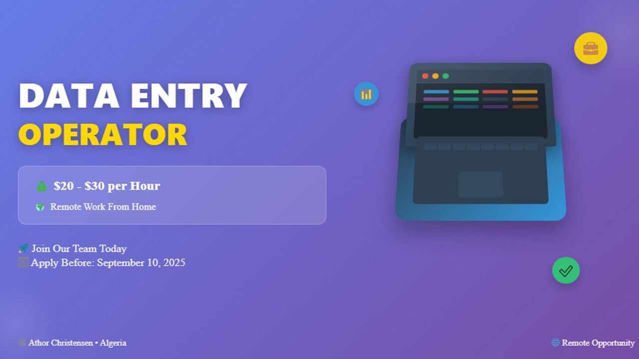 Remote Data Entry Operator Jobs